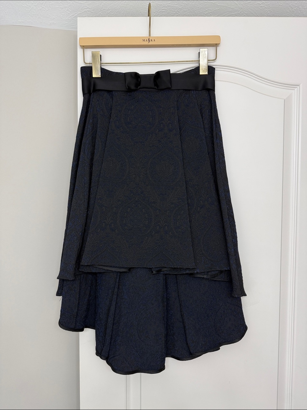 Imperial High Low Belted Waist Skirt